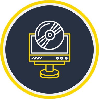 Web Kullanımı için Sıkıştırılmış Disk Simgesi, Vektör İllüstrasyonu