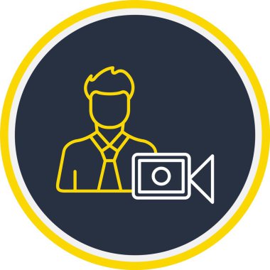 Web Kullanımı için Kullanıcı Kamerası Simgesi, Vektör İllüstrasyonu