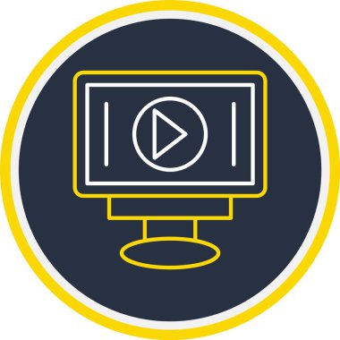 Web Kullanımı için Video Simgesi, Vektör İllüstrasyonu