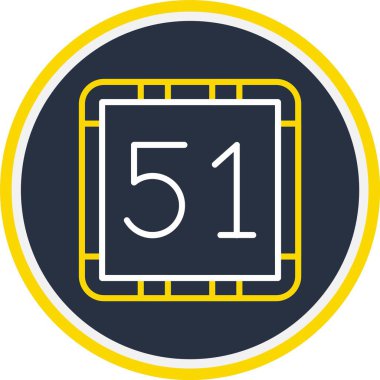 51. 51 Simge, Web Kullanımı için Vektör İllüstrasyonu