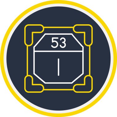 53 İyot Simgesi, Web Kullanımı için Vektör İllüstrasyonu