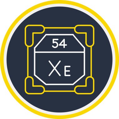 54 Xenon Simgesi, Web Kullanımı için Vektör İllüstrasyonu