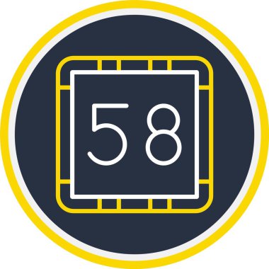 58. Sekizinci Simge, Web Kullanımı için Vektör İllüstrasyonu