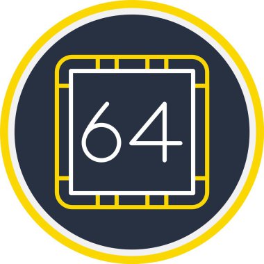 64 64. Simge, Web Kullanımı için Vektör İllüstrasyonu