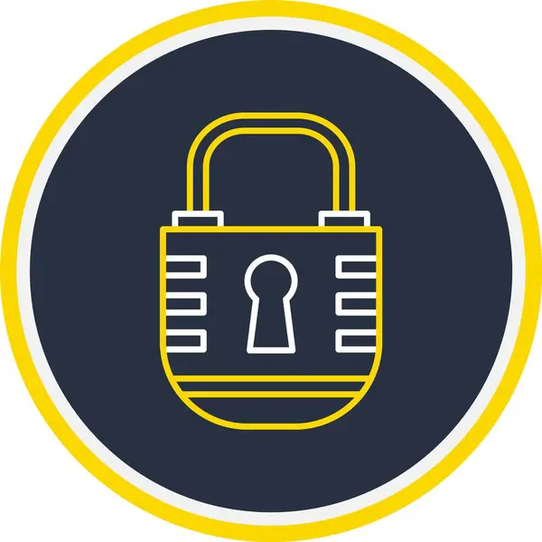 Web Kullanımı için Asma Kilit Simgesi, Vektör İllüstrasyonu