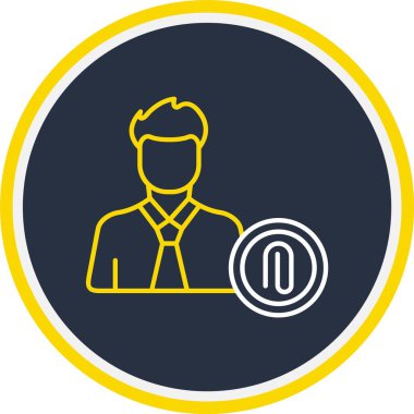 Web Kullanımı için vektör illüstrasyonu, insan simgesinin vektör illüstrasyonu