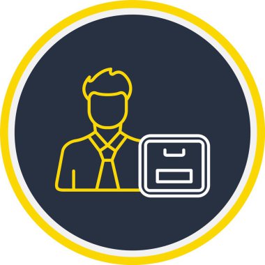 Web Kullanımı için Kullanıcı Masası Simgesi, Vektör İllüstrasyonu