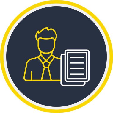 Web Kullanımı için Kullanıcı Belgeleri Simgesi, Vektör İllüstrasyonu