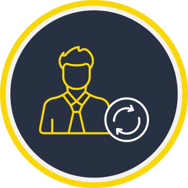 Web Kullanımı için vektör illüstrasyonu, bir kullanıcı simgesi çizimi