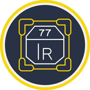 77 İridyum Simgesi, Web Kullanımı için Vektör İllüstrasyonu