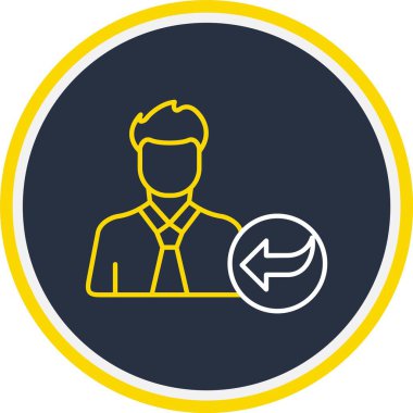 Web kullanımı için Kullanıcı Geri Taşı Simgesi, Vektör İllüstrasyonu