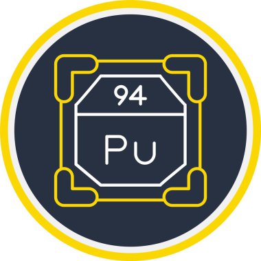 94 Plütonyum Simgesi, Web Kullanımı için Vektör İllüstrasyonu