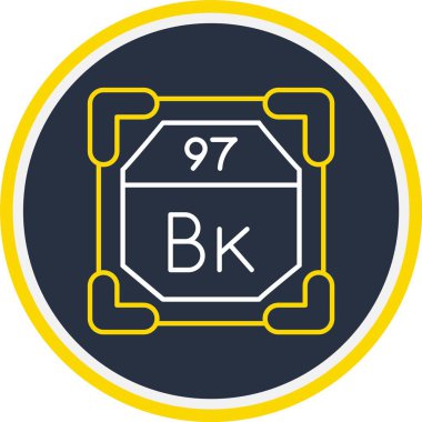 97 Berkelium Simgesi, Web Kullanımı için Vektör İllüstrasyonu