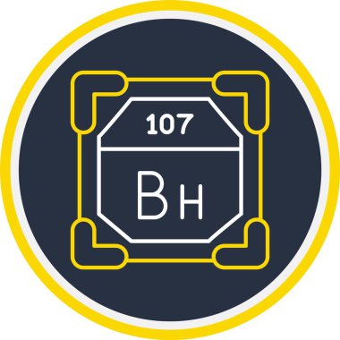 107 Bohrium Simgesi, Web Kullanımı için Vektör İllüstrasyonu