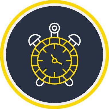 Web Kullanımı için Alarm Saati Simgesi, Vektör İllüstrasyonu
