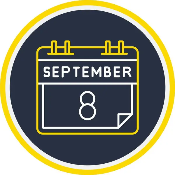 8 Eylül Simgesi, Web Kullanımı için Vektör İllüstrasyonu