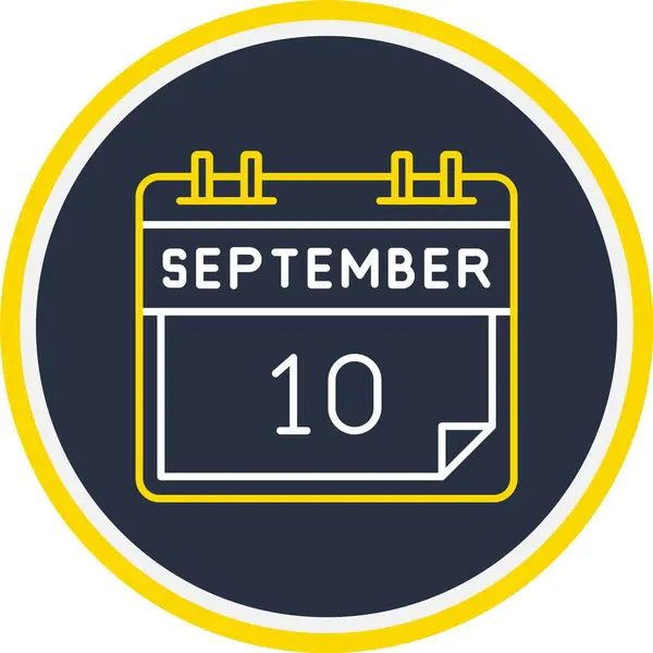 10 Eylül Simgesi, Web Kullanımı için Vektör İllüstrasyonu