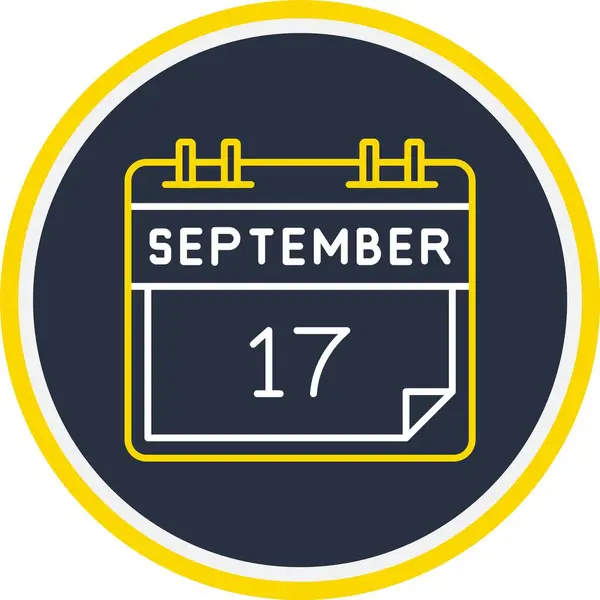 17 Eylül Simgesi, Web Kullanımı için Vektör İllüstrasyonu