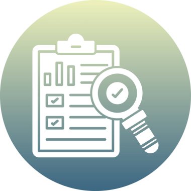 Kontrol listesi simgesi, vektör illüstrasyonu