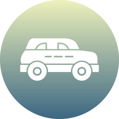 Araba modern simgesi, vektör illüstrasyonu