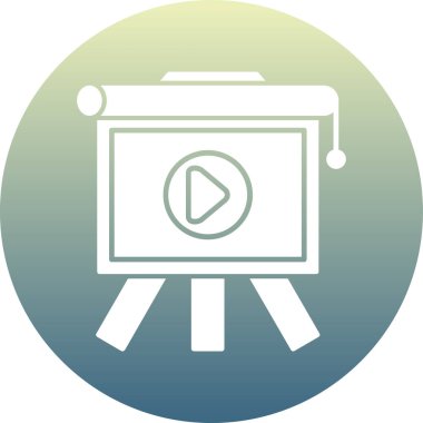 Film. Web simgesi basit illüstrasyon