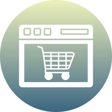 Alışveriş. Web simgesi basit illüstrasyon