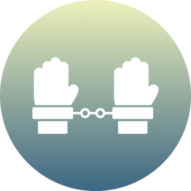 Eldiven simgesi vektör illüstrasyonu