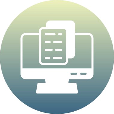 güzel bilgisayar simgesi vektör simgesi