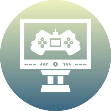 Bilgisayar oyunu simgesi. vektör illüstrasyonu