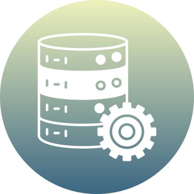 veritabanı. Web simgesi basit illüstrasyon