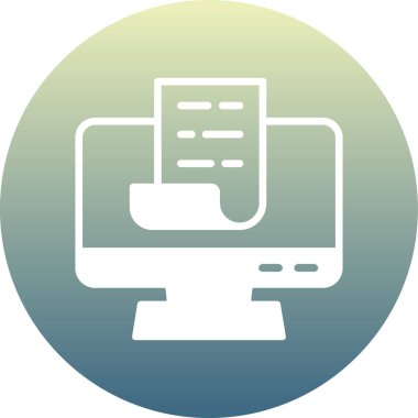 Bilgisayar. Web simgesi basit illüstrasyon