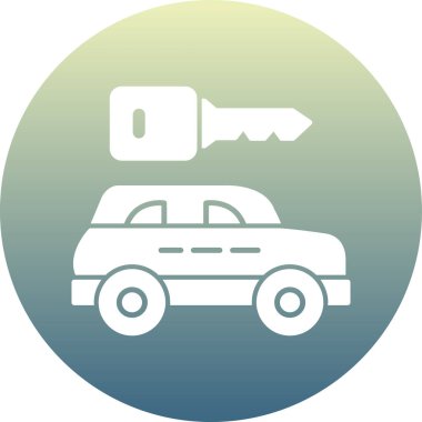 araba anahtarı vektör illüstrasyonu