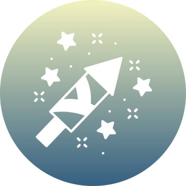 Havai fişekler. Web simgesi basit illüstrasyon