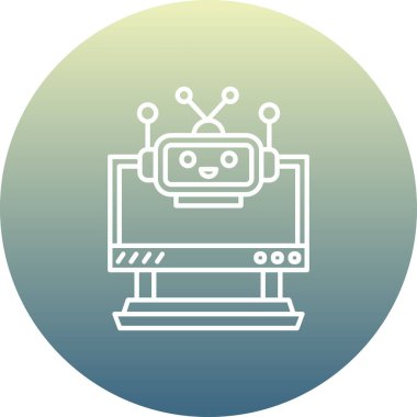 Robot simgesinin vektör illüstrasyonu