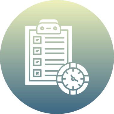 Zaman yönetimi simgesi vektör illüstrasyonu