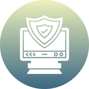 Güvenlik vektörü simgesi modern basit tasarım illüstrasyonu