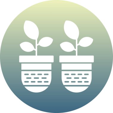 Bitkiler. Web simgesi basit illüstrasyon