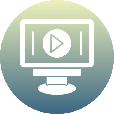 video. Web simgesi basit illüstrasyon