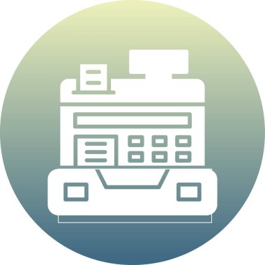 Yazıcı. Web simgesi basit illüstrasyon