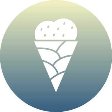 dondurma ikonu vektör illüstrasyonu