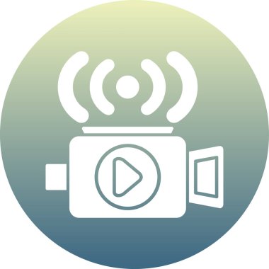 Kamera. Web simgesi basit illüstrasyon