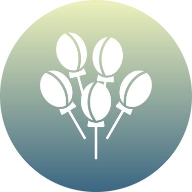 güzel çiçek sembolü vektör simgesi