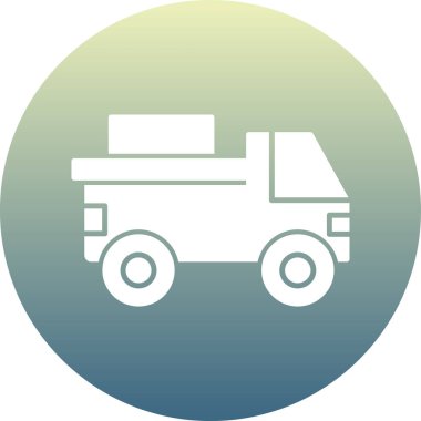 araba kamyon simgesi, vektör illüstrasyonu