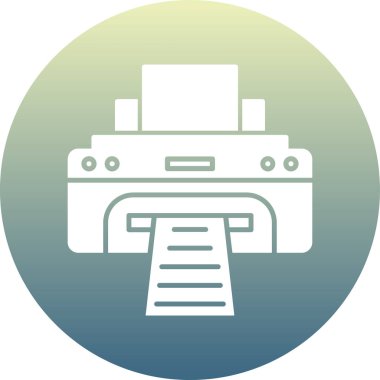 Yazıcı. Web simgesi basit illüstrasyon