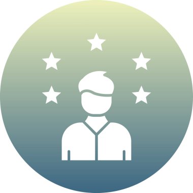 Vektör çizimi. Yıldızlı iş adamları.