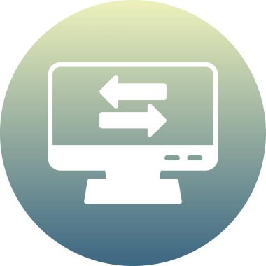 bilgisayar ekranı simgesi, basit vektör illüstrasyonu