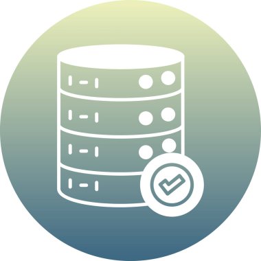 sunucu düz ikon vektör çizimi