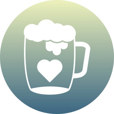 Bira kupası ikonu, vektör illüstrasyonu. birayla ilgili düz stil.