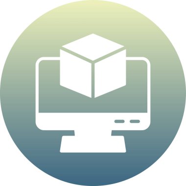 Modern b 'nin vektör illüstrasyonu kutu simgesinden yoksun