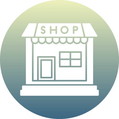Dükkan. Web simgesi basit illüstrasyon